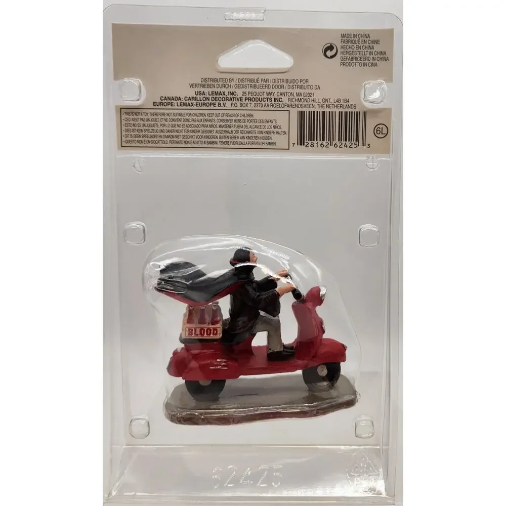 Lemax 2016 Vampire Blood Run Spooky Town #62425 Dracula Motor Scooter Drinks